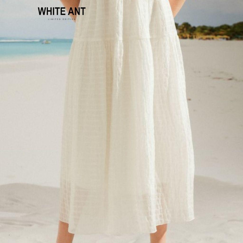 Đầm Hai Dây Maxi Nữ WHITE ANT Happy Dress Thiết Kế Dáng Xoè Phối Màu Thanh Lịch, Chất Vải Mềm Nhẹ 120400016.001