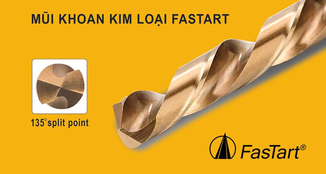 Mũi khoan inox FasTart 5ly, 5.2 ly, 5.5 ly, 6ly, 6.5 ly