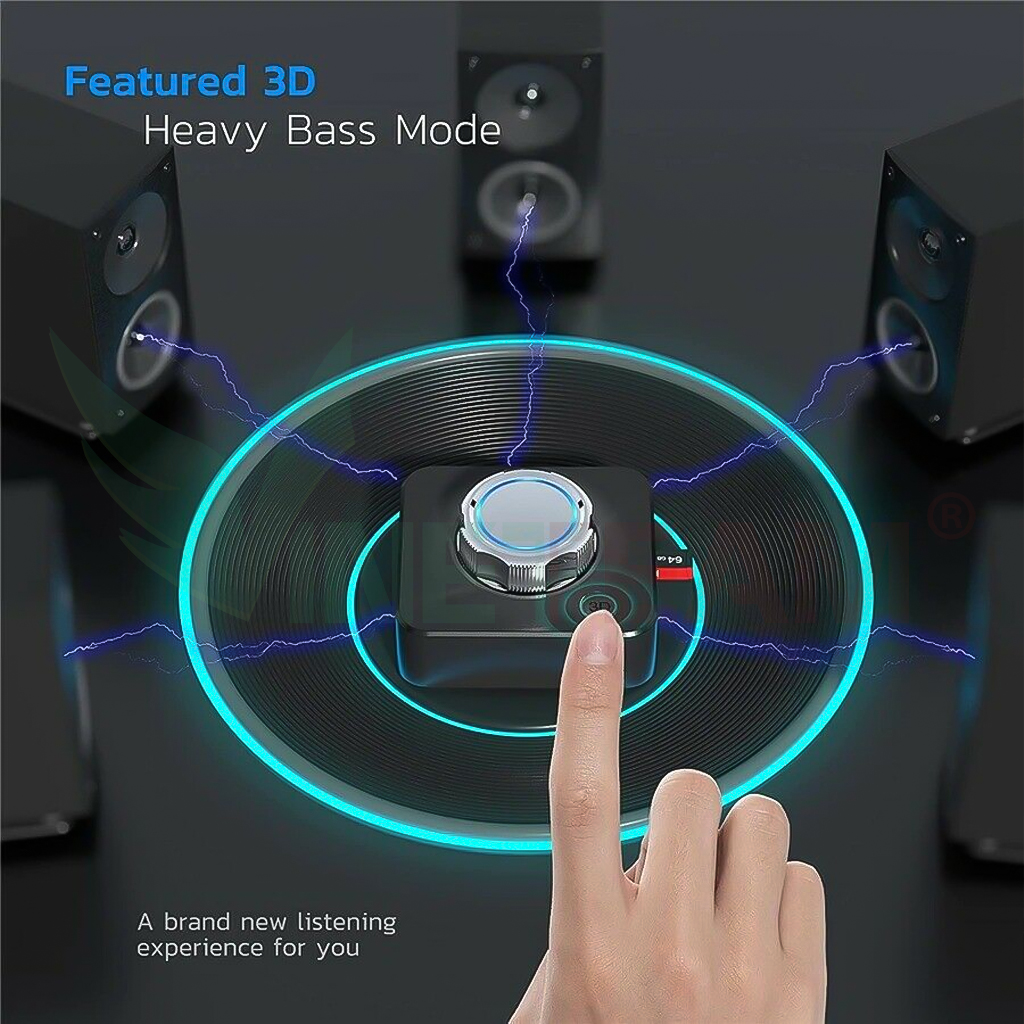 Bộ Chuyển Đổi Không Dây Bluetooth 5.0 Vinetteam C39/BR-04 Hỗ Trợ Âm Thanh Đa Chức Năng TF AUX 3.5mm RCA Cho Loa Ô Tô Tai Nghe Bluetooth Biến Loa Thường Thành Loa Bluetooth - Hàng Chính Hãng