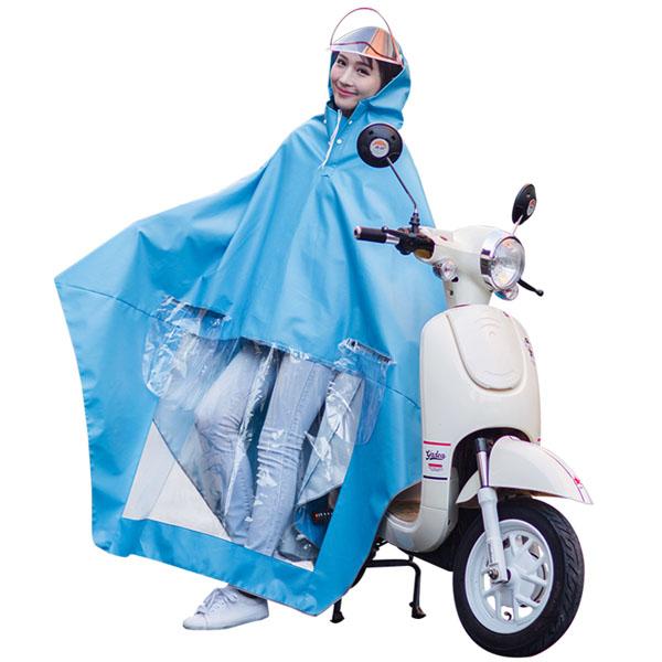 Áo Mưa Phản Quang Chống Thấm Có Kính Che Mặt 2 Đầu Cao Cấp Chất Liệu Dày Dặn - Ngăn Tia Tử Ngoại - Cách Nhiệt Tốt - Hàng Chất Lượng