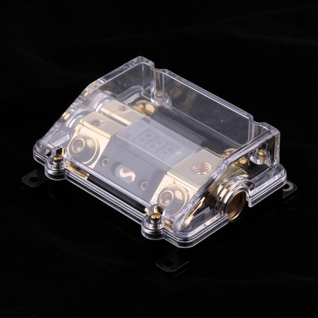 100A 3-Way Audio Stereo Fuse Holder Ground Cable Splitter Distribution Block Replacement