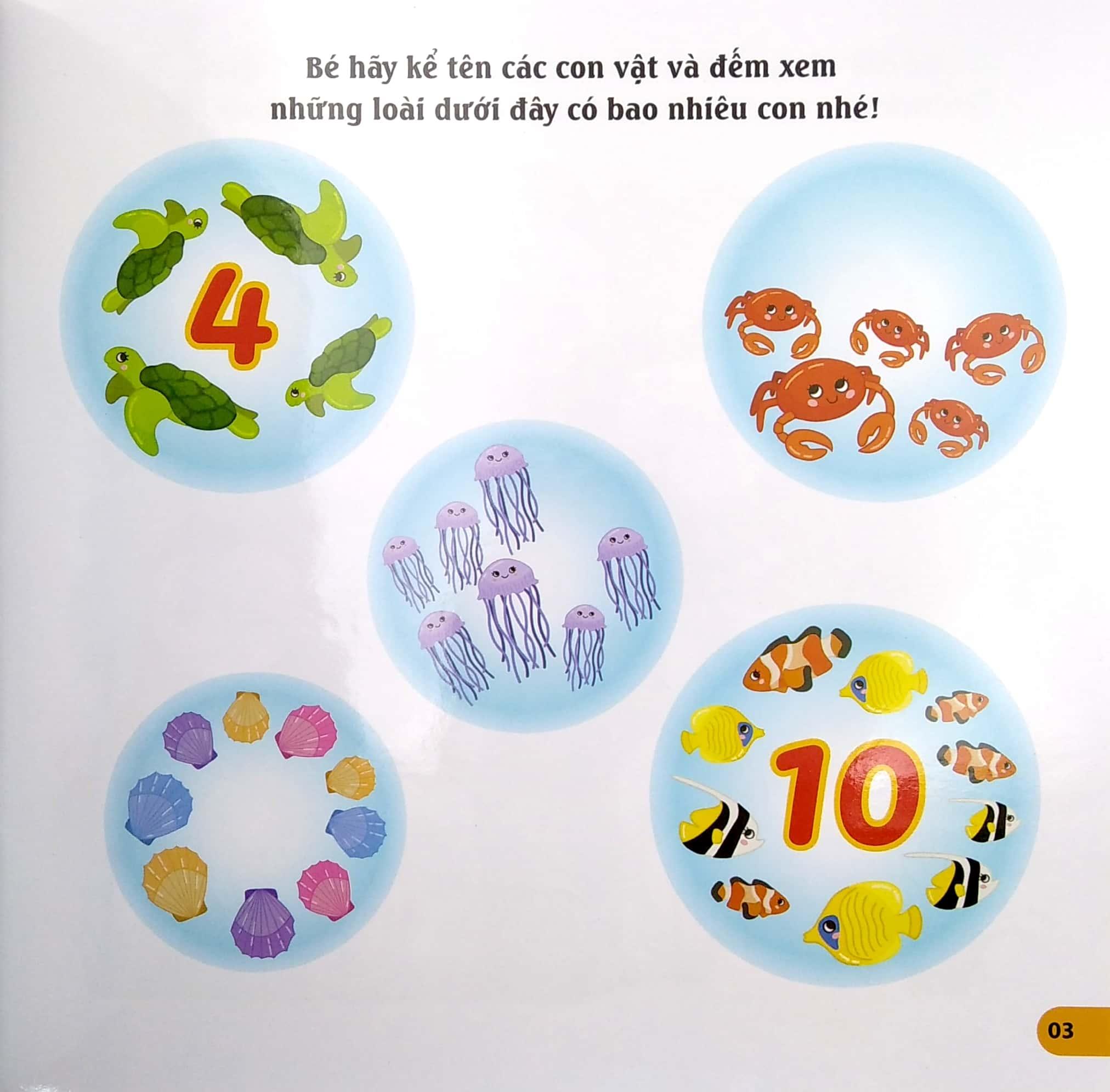 Bộ Sưu Tập 200 Stickers - Số Đếm, Nhận Biết, Phán Đoán