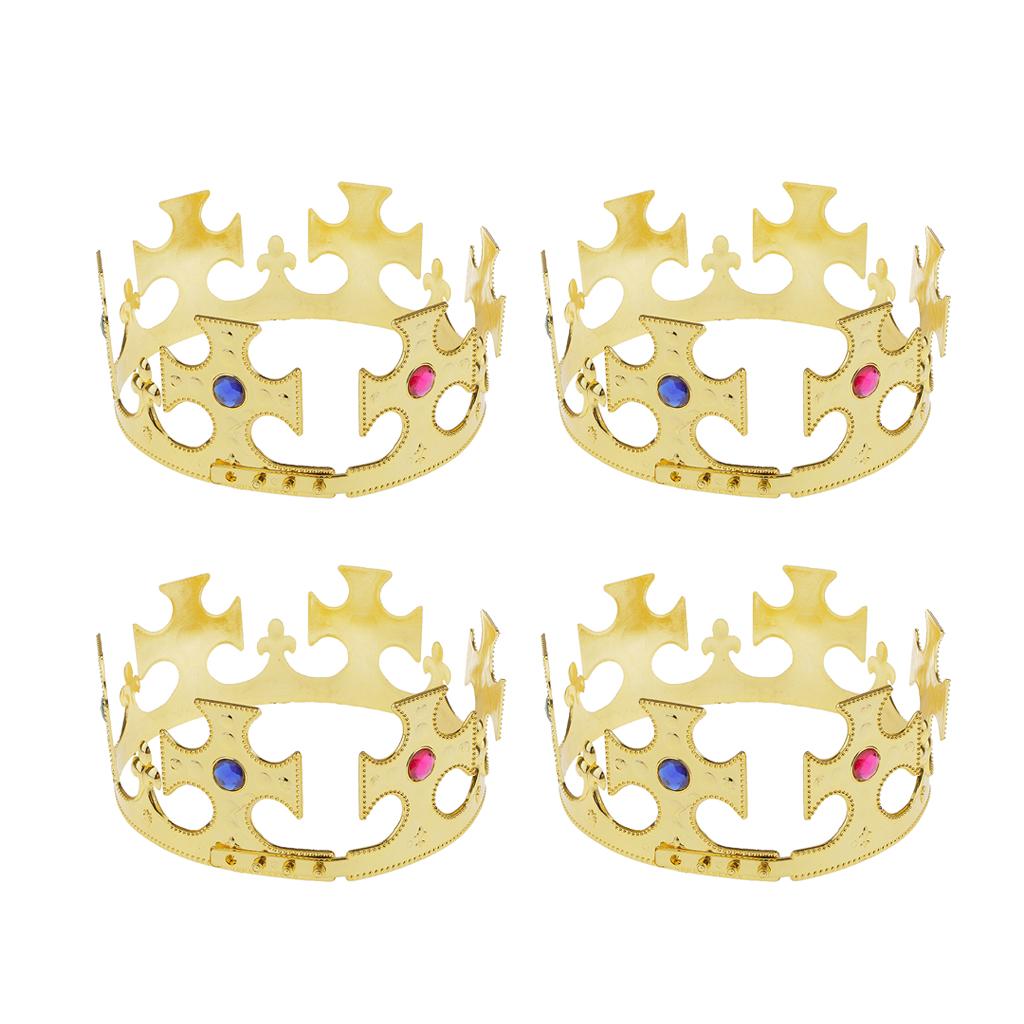 4pcs Royal King  Cross Fancy Dress Hat Roleplay Party Prop Costume