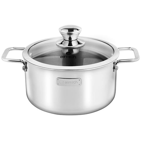 Bộ nồi Inox dập nguyên khối Elmich Trimax Classic EL-2110OL Size 18, 20, 24, chảo 26cm