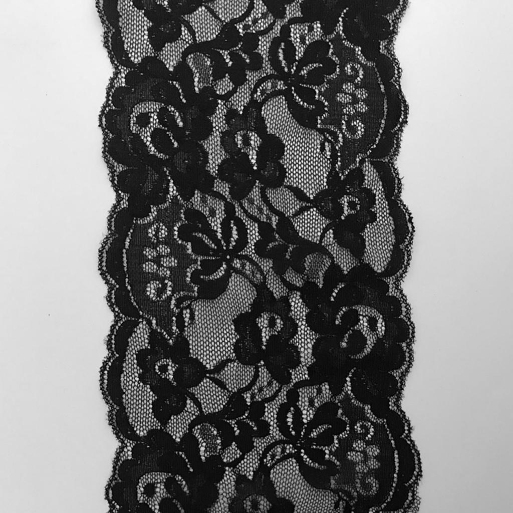 5 Yards 15cm Tiny Stretch Lace Ribbon Floral Trim Sewing Lace Fabric Applique Clothing Accessories Crafts for Bridal Wedding Veils Dress DIY