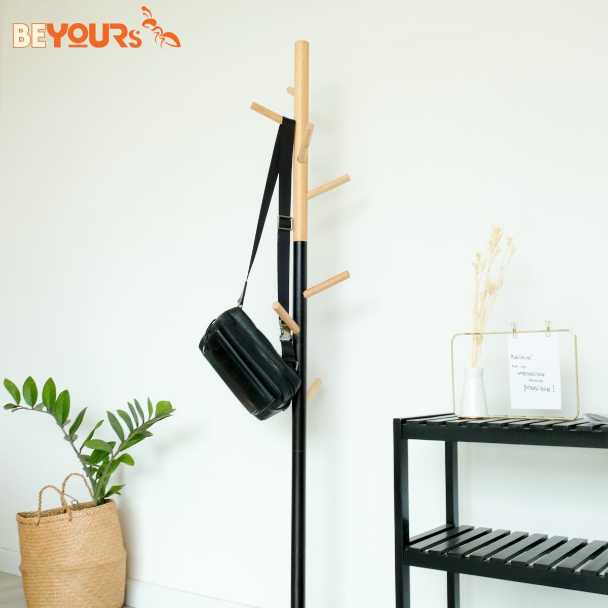 Cây Treo Quần Áo Đồ Gỗ BEYOURs Thông Minh - Móc Treo Quần Áo Standing Hanger - Nội Thất Phòng Khách, Phòng Ngủ