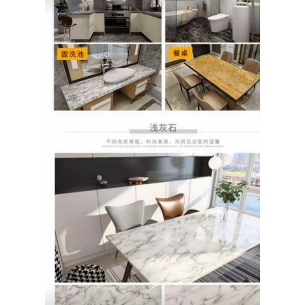 Giấy dán bếp giả đá, Decal bếp TRÁNG NHÔM chống nước, chịu nhiệt sẵn keo 3m