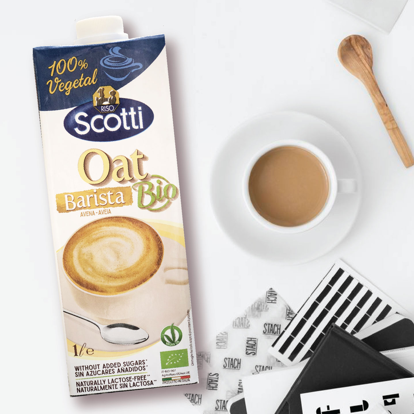 Sữa Yến Mạch Hữu Cơ Barista Riso Scotti Pha Chế Coffee, Latte - Bio Oat Barrista - 1L