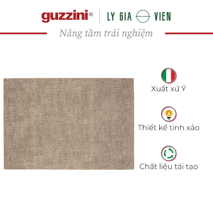 Miếng Lót Bàn Ăn Guzzini Fabric Reversible Placemat Tiffany 43x30cm - Chất Liệu PU Bền Đẹp, Sử Dụng Được 2 Mặt &amp; Dễ Dàng Vệ Sinh