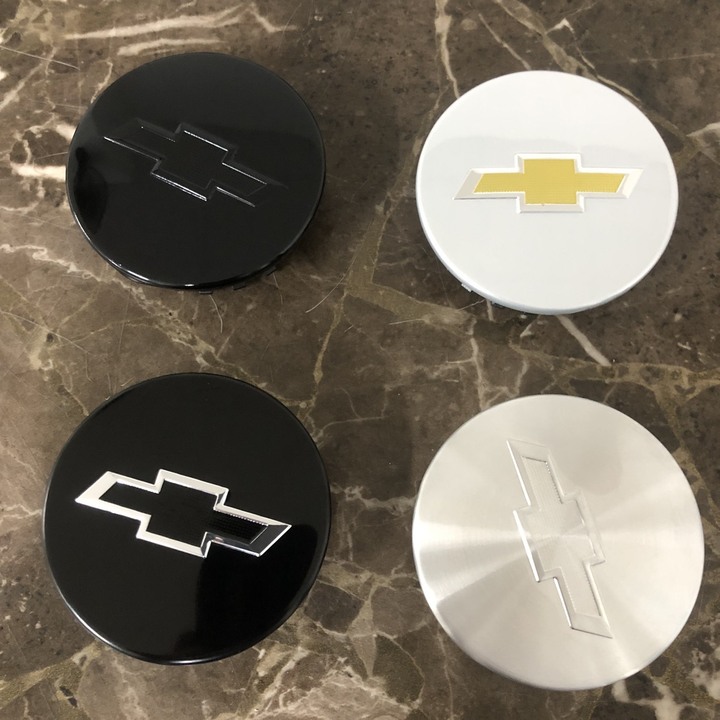 Logo chụp mâm, ốp lazang lắp cho bánh xe ô tô Chevrolet GZ68, chất liệu nhựa ABS, đường kính ngoài 68mm, đường kính trong 57mm