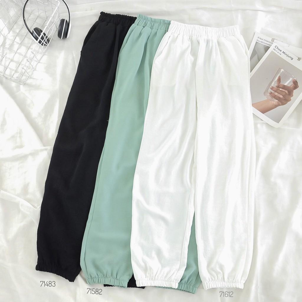 Quần jogger vải đũi Siêu mát bo gấu unisex nhiều màu form rộng ulzzang - Made by ToneOnTone TOT