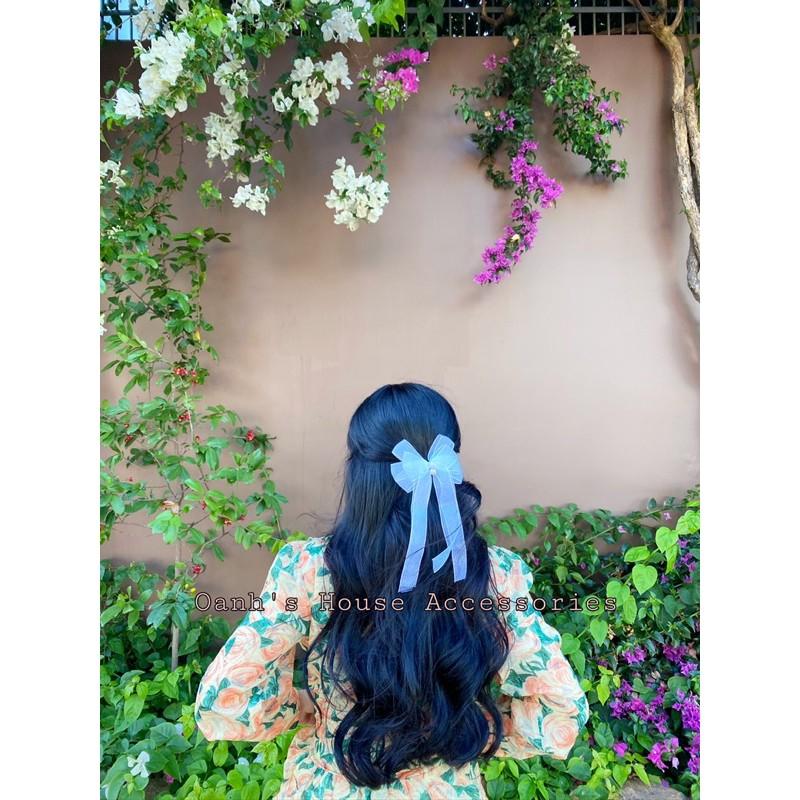 Kẹp nơ voan nhũ