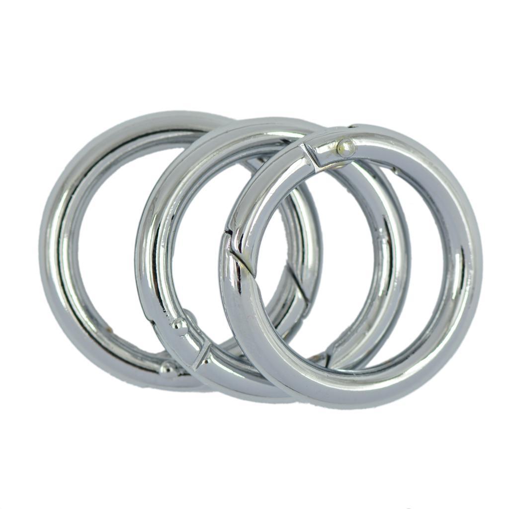 6 CIRCLE CARABINER SPRING SNAP STRAP CLIP HOOK KEYCHAIN KEY RING OUTDOOR Toy