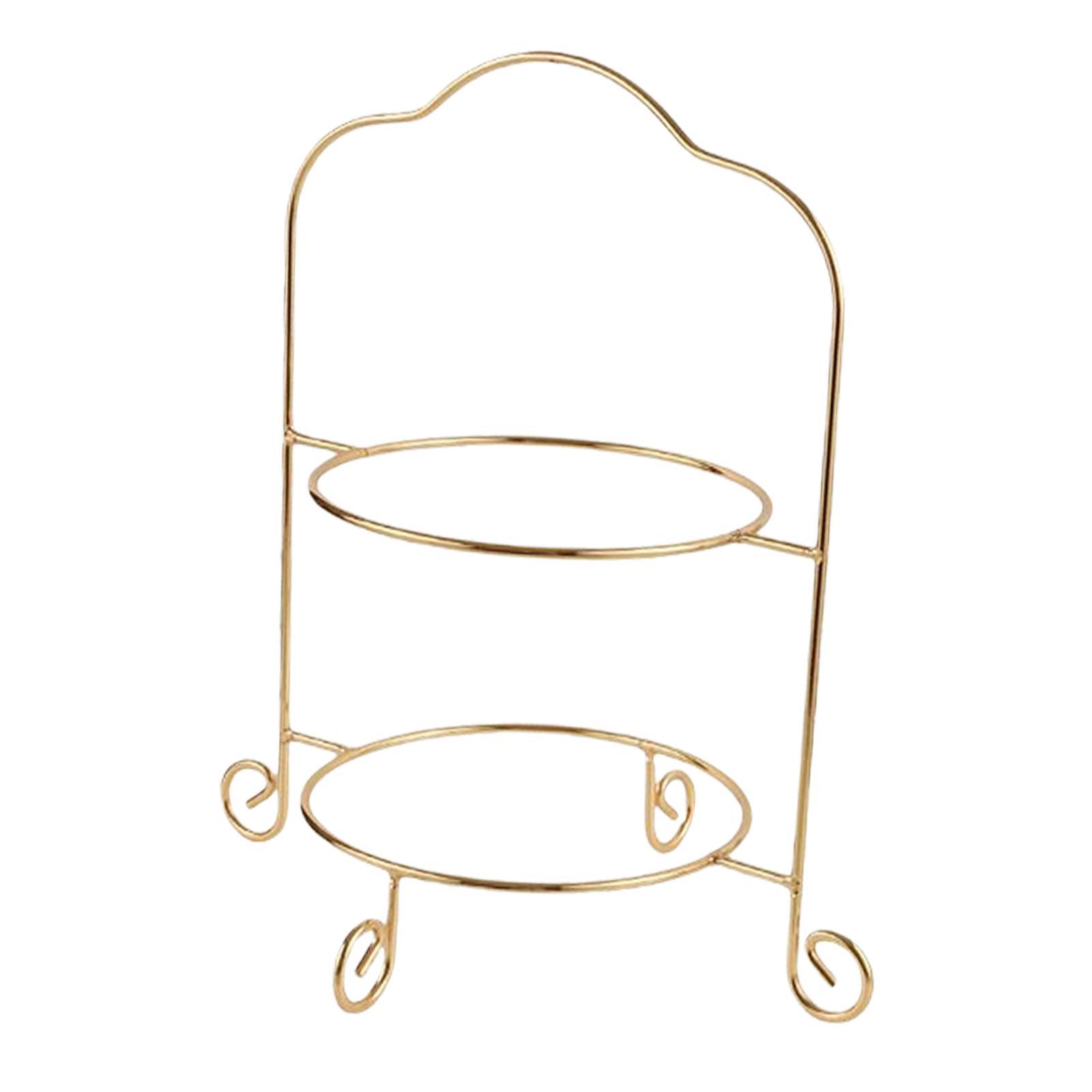 2 Tier Dessert Pastry Plate Rack Cookie Display Platter Scene Props Easy Access to Food for Birthday Parties Baby Showers