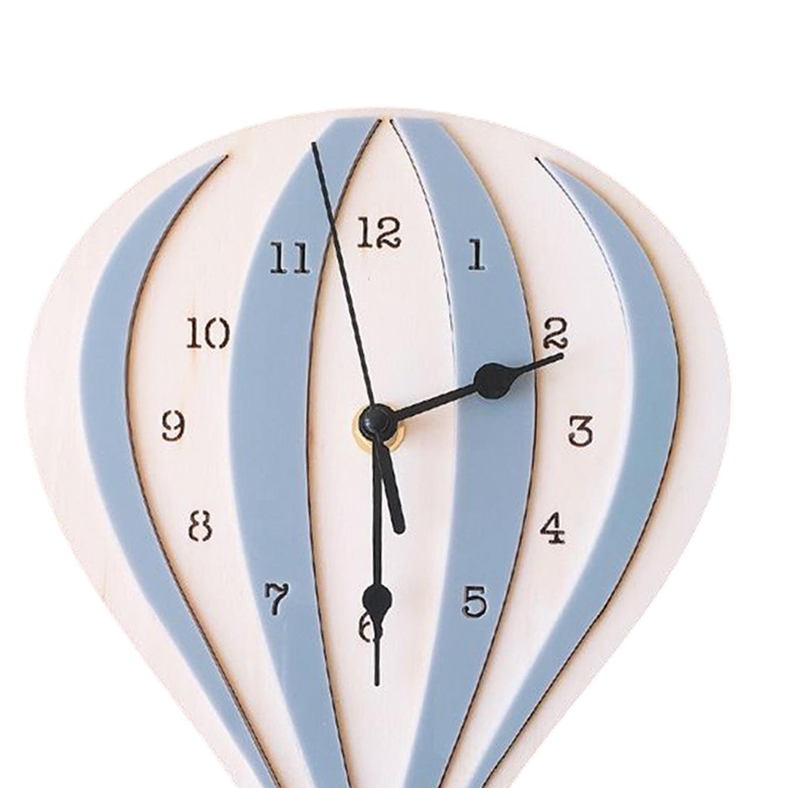 Cartoon Wall Clock Non Ticking Nordic Style for Dining Room Home Restaurant
