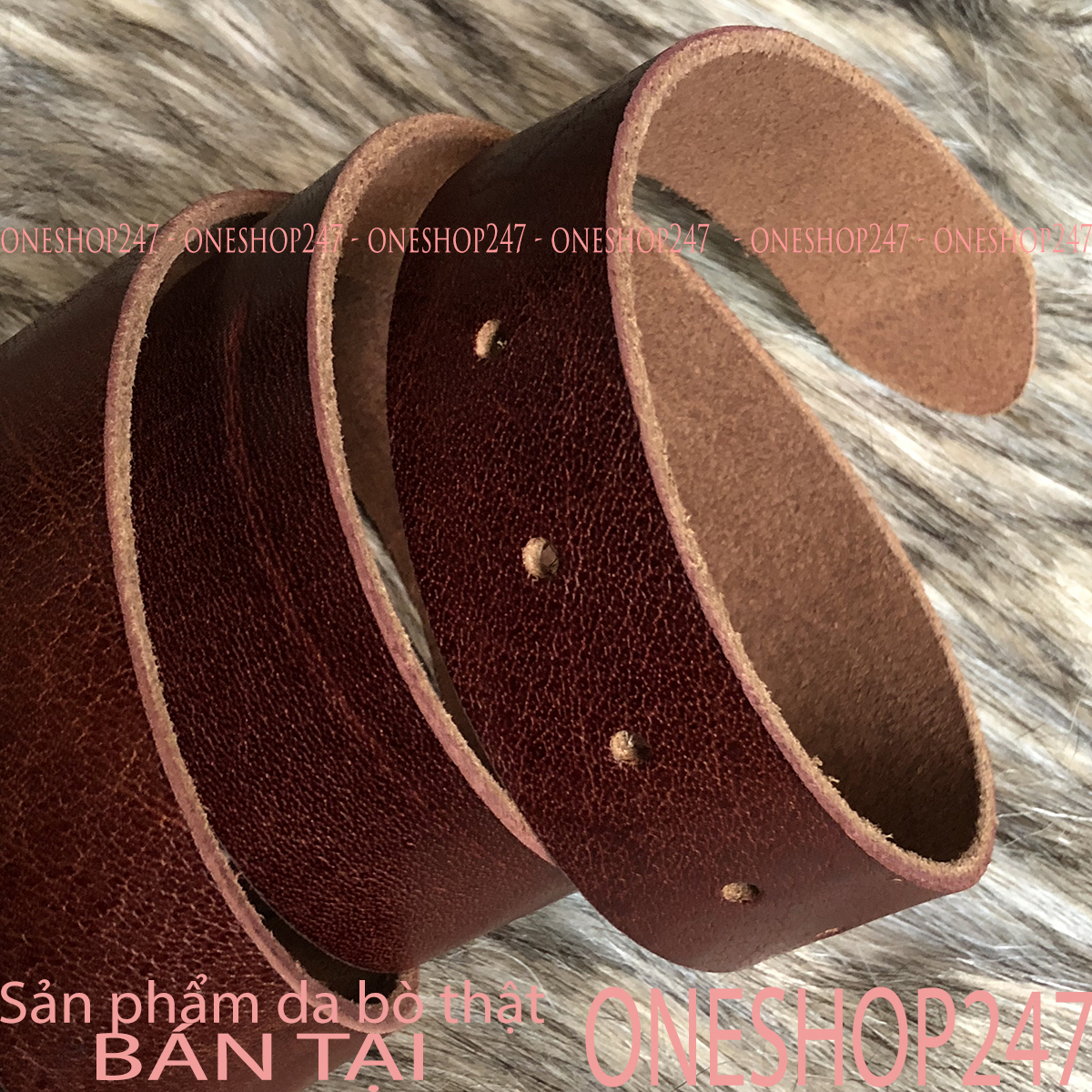 Thắt lưng 100% da bò thật, Dây nịt nguyên sợi chắc chắn bền đẹp A89TL