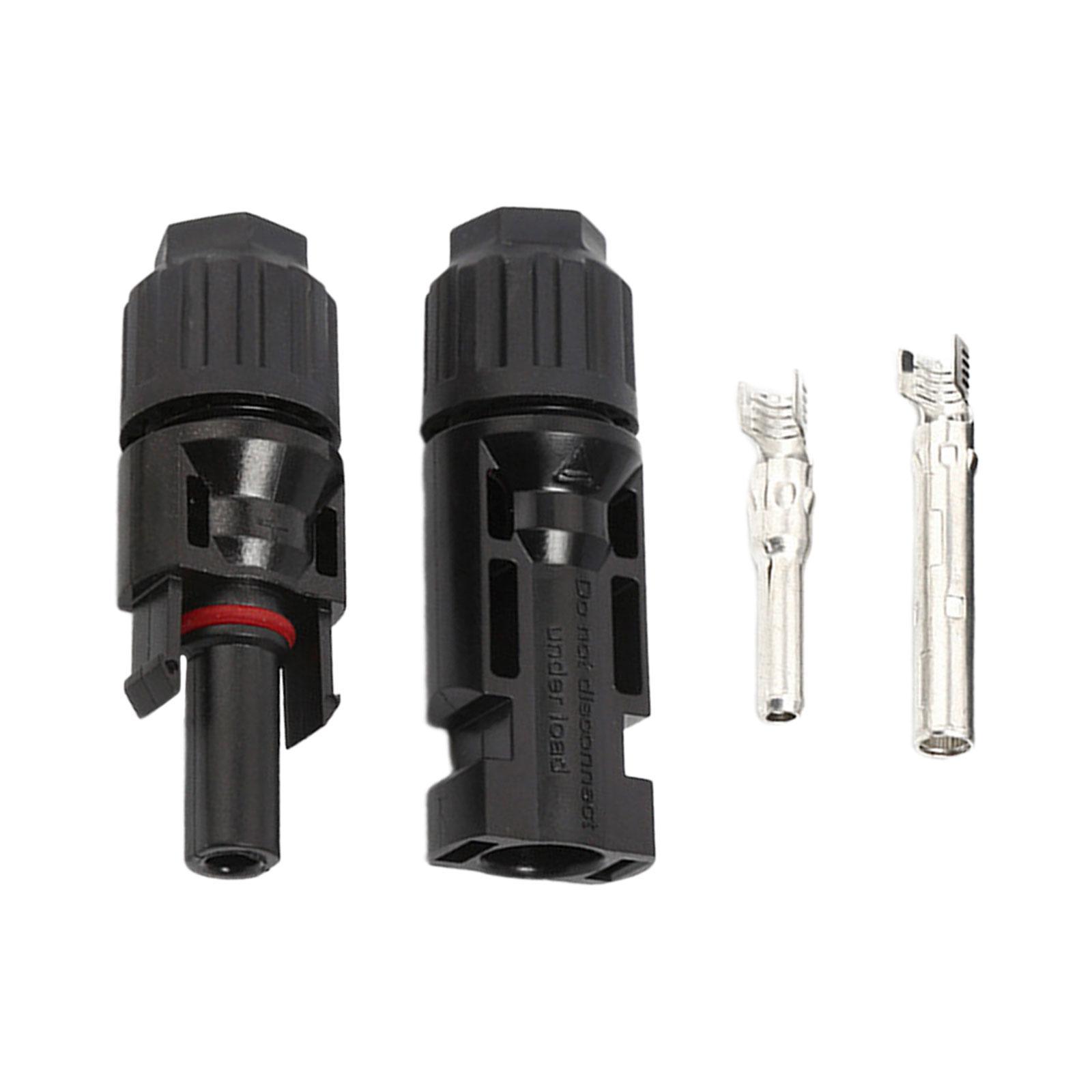 2Pcs Solar Panel Connectors 30A Waterproof IP67 Solar Panel Cable Connectors