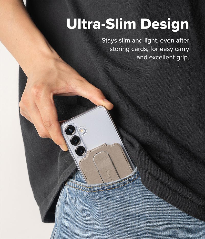 Ví kiêm giá đỡ RINGKE Slide Grip Wallet Magnetic Edge - Hàng Chính Hãng