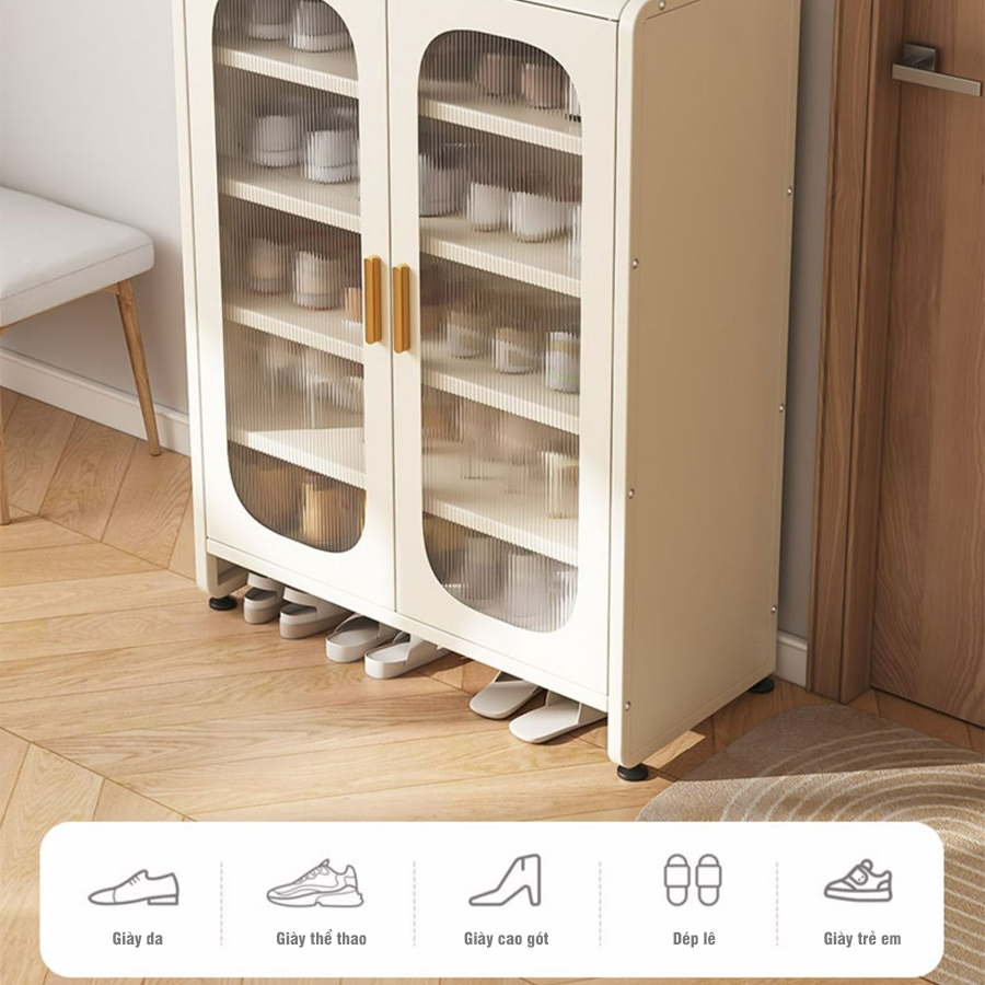 Tủ Giày Dép Thông Minh Chất Liệu Thép Carbon Ngăn Kệ Có Thể Điều Chỉnh