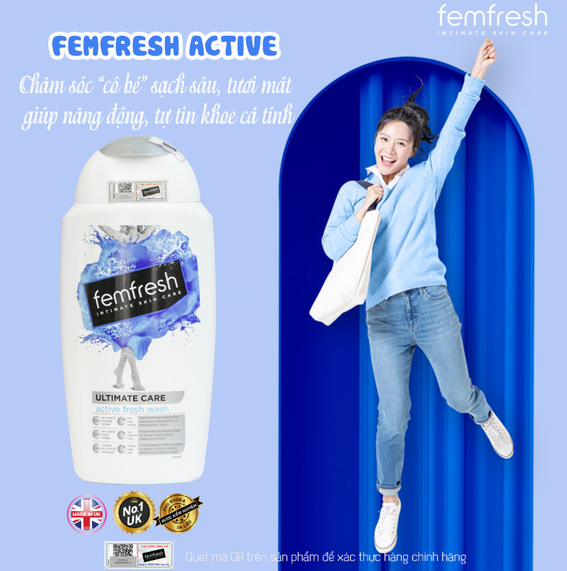 Dung dịch vệ sinh phụ nữ Femfresh 250ml TẶNG 3 mặt nạ Sexylook (Nhập Khẩu)