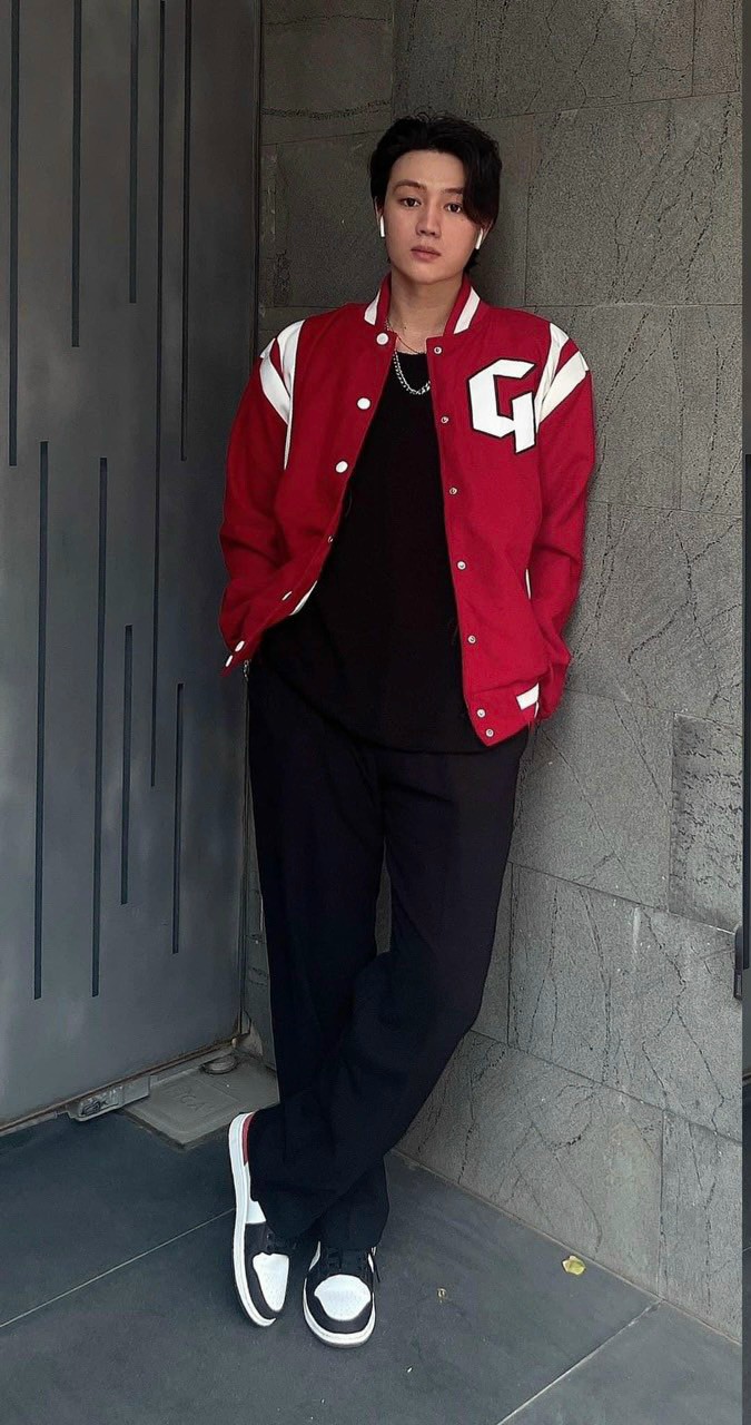 Áo Khoác Nhung Kaki Chữ G -Tay Phối Viền Kiểu Bomber Rộng Unisex HÀn Quốc - Cho Cặp Đôi Nam Nữ Mặc Đẹp