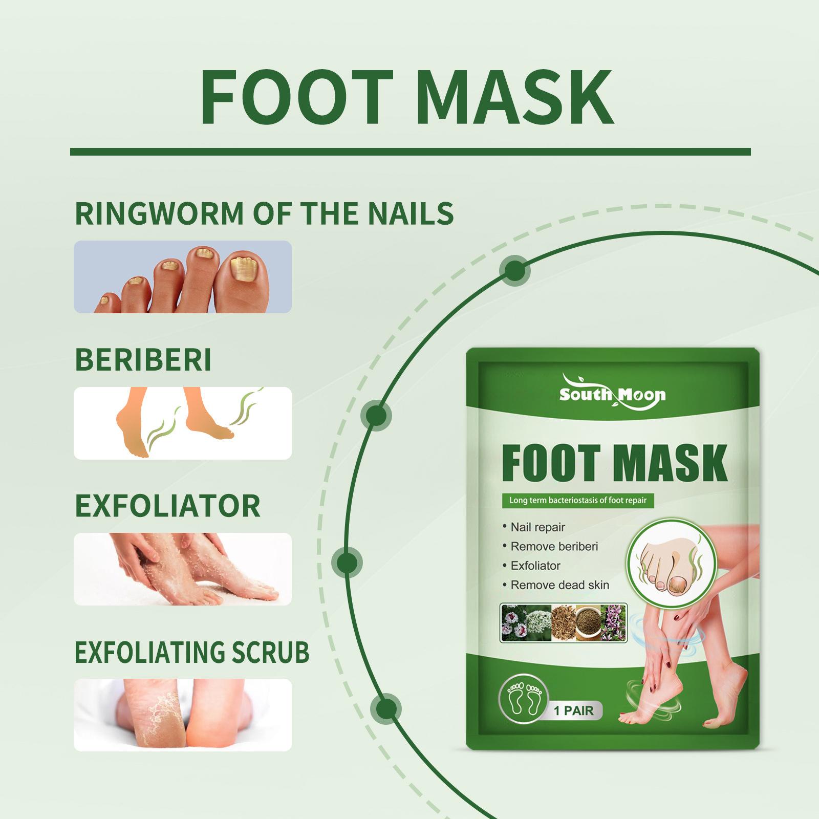 South Moon Nail Repair Foot Mask Manicure Repair Onychomycosis Bright Nail Foot Cracked Exfoliation