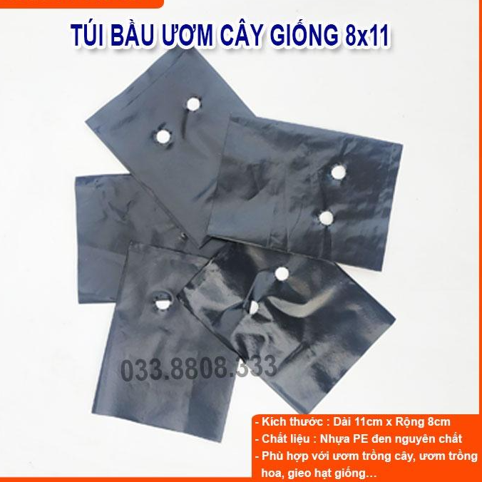 1KG TÚI BẦU VUÔNG ĐEN DÙNG ƯƠM CÂY  - CHẬU ƯƠM CÂY GIÁ RẺ