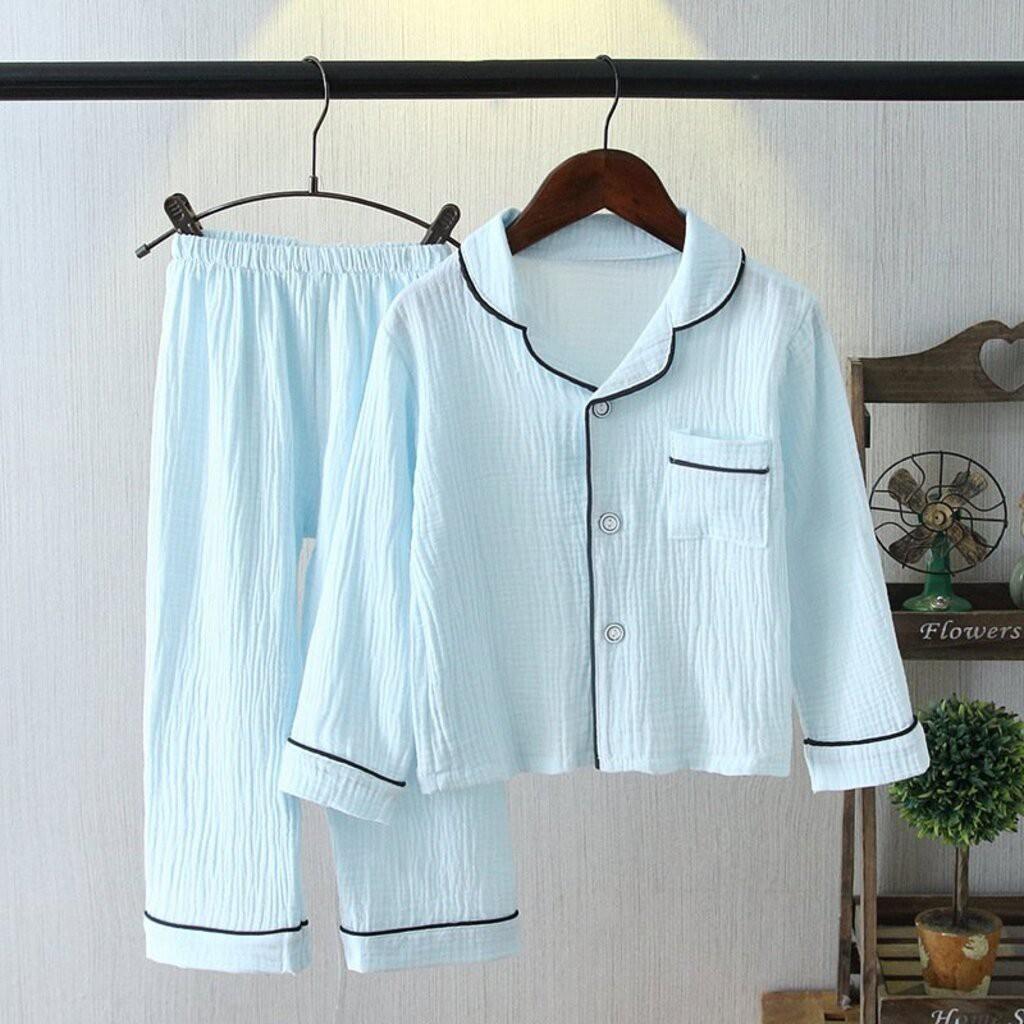 Bộ Đồ Ngủ Cho Bé, Bộ Pijama Chất Đũi Dài Tay Cho Bé, Bộ Đồ Ngủ Nhà Cực Xinh Cho Bé Trai Và Bé Gái