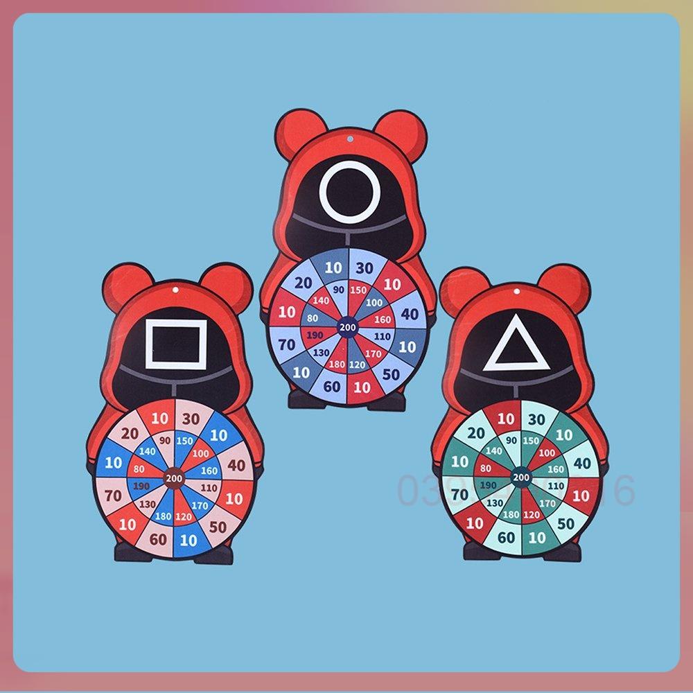 Bảng ném bóng phi tiêu SQUID GAME tròn vuông tam giác giúp bé tăng EQ vận động tay chân vui vẻ bên cha mẹ và bạn bè...