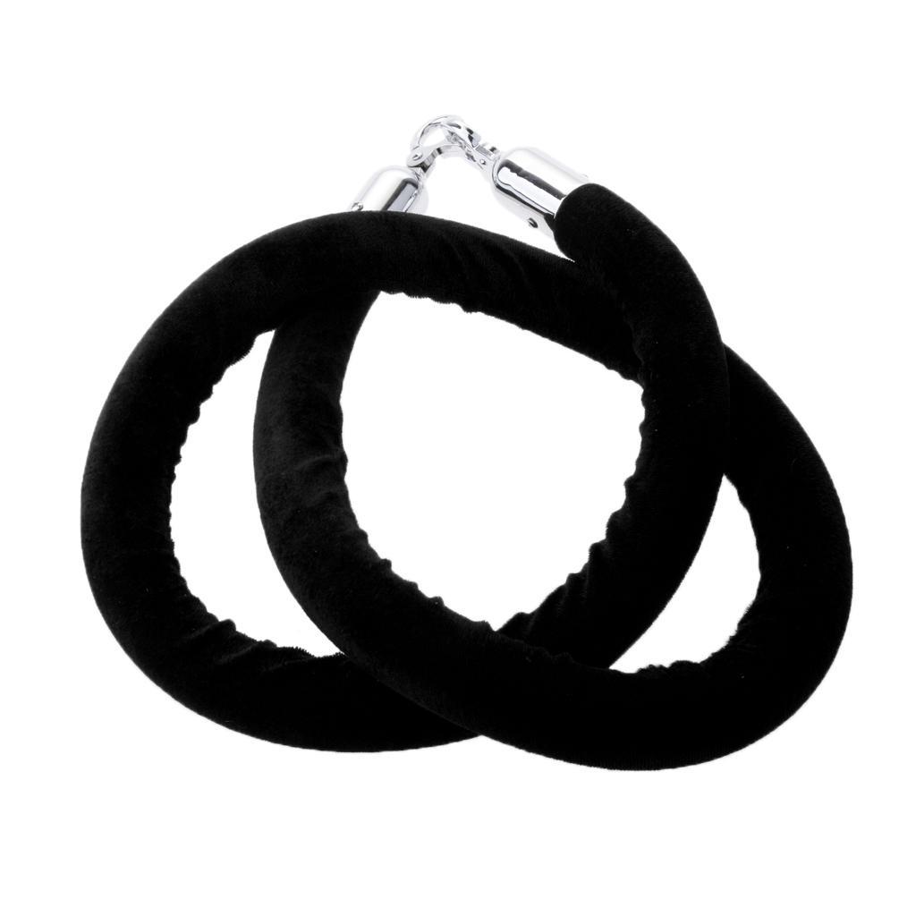 2x Divider Barrier Cord 1.5m Black Separation Cord Cord