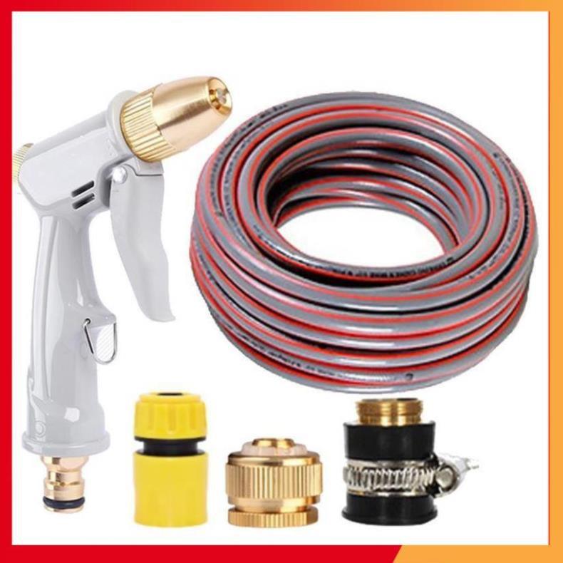 Bộ dây vòi xịt nước tưới cây rửa xe,tăng áp 3 lần, loại 3-5m 206846
