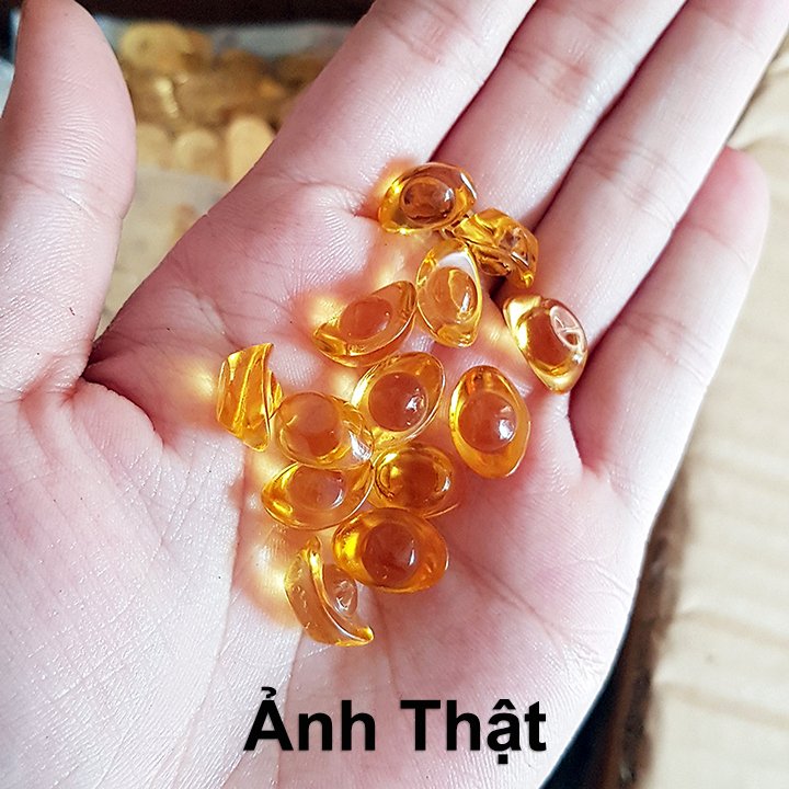 Thỏi Vàng Thần Tài Lưu Ly 1.5cm - Túi 100g Đặt Bàn Thờ Thần Tài, Bát Nhang, Chậu Cây, Bể Cá Cảnh Siêu Đẹp