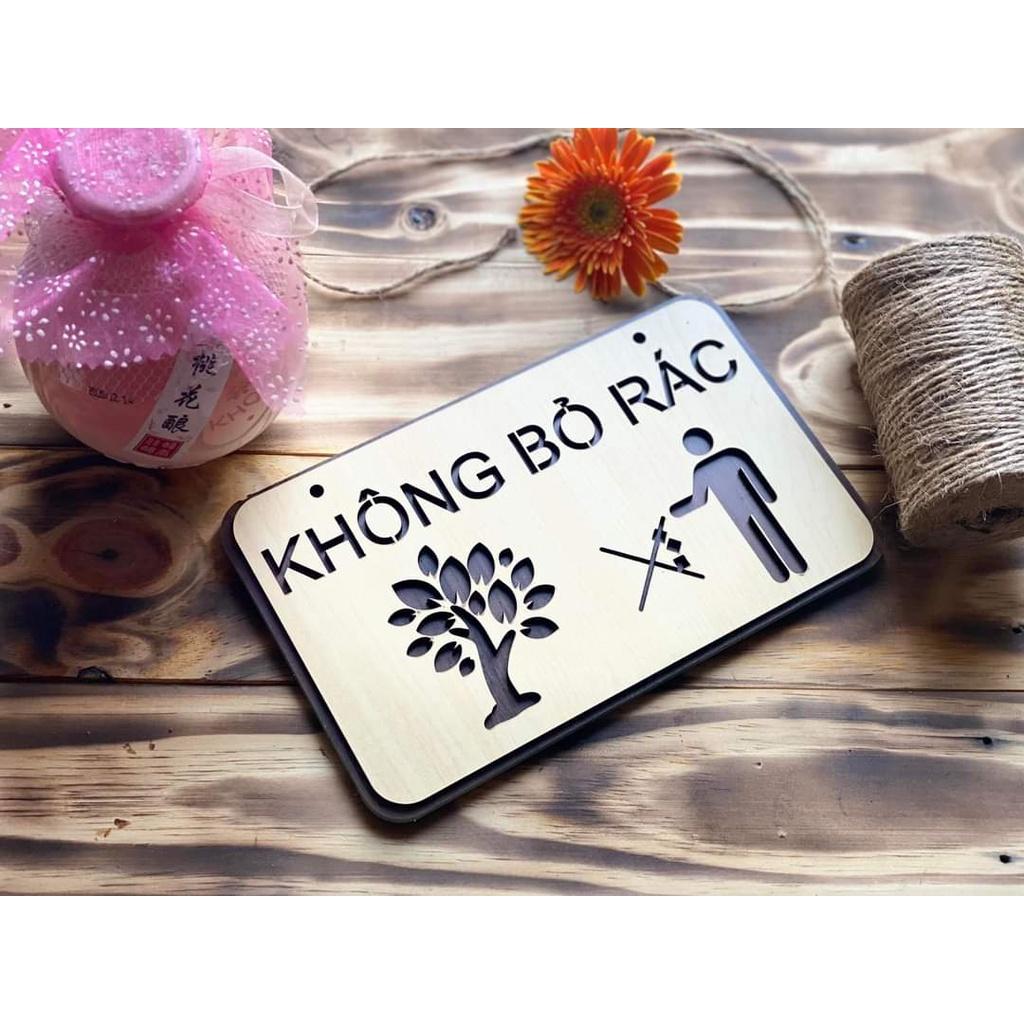 Bảng chỉ dẫn gỗ tiện ích decor - Bảng Wifi - Password - Free Thêm Tên, Mật Khẩu - No smoking - WC