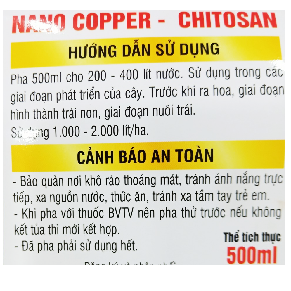 Phân bón VIGAMI COPPER CHELATE 500ML
