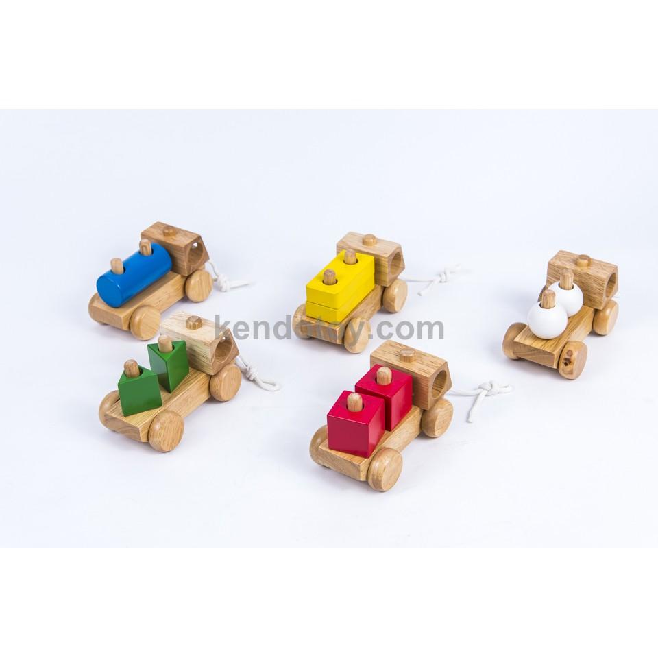 Đồ chơi gỗ vui mà học | 5 Xe chở khối