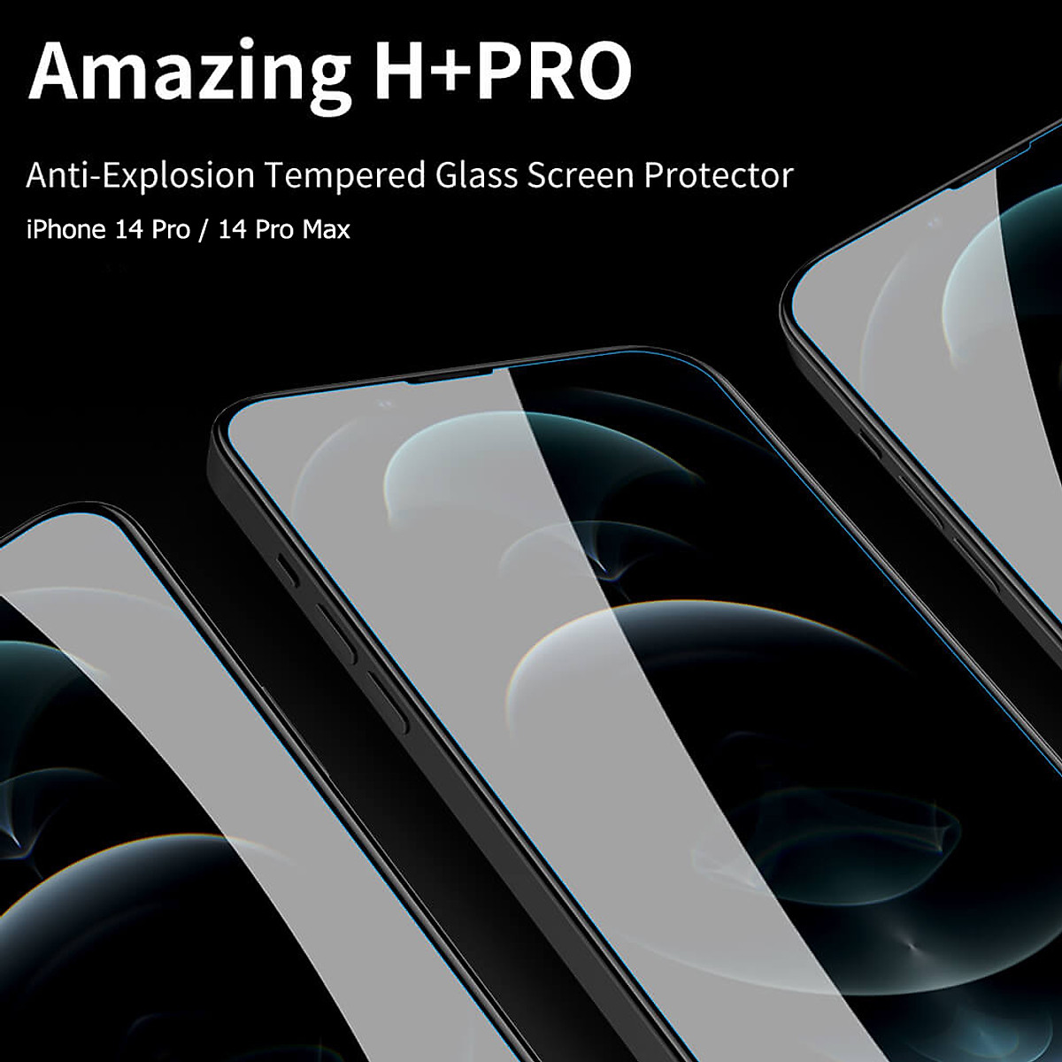 Kính cường lực Nillkin H+Pro dành cho iPhone 14 Pro Max/ 14 Pro/ 14 Max/ 14 siêu trong - Hàng Chính Hãng