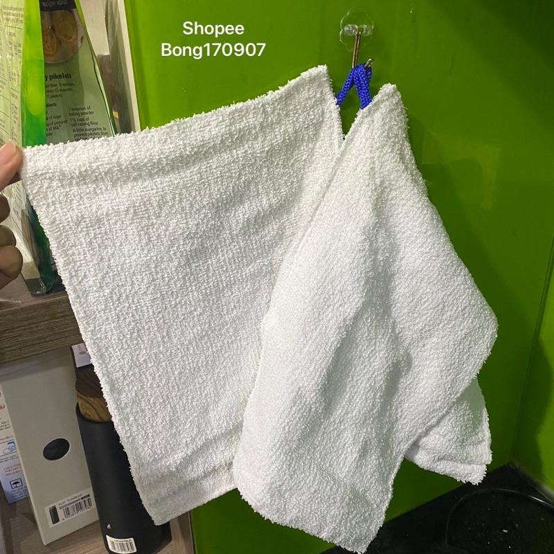 Sét 2 Khăn lau 100% cotton KT 20x30cm hàng 2 lớp dày dặn 30gr , không xổ lông thấm hút tốt hàng Xuất dư Nhật