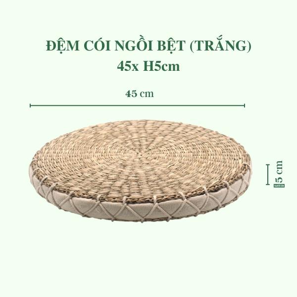 Nệm cói màu be - Đệm cói ngồi bệt - Đệm yoga ngồi thiền cao cấp dành cho nhà hàng, quán cafe, phòng khách