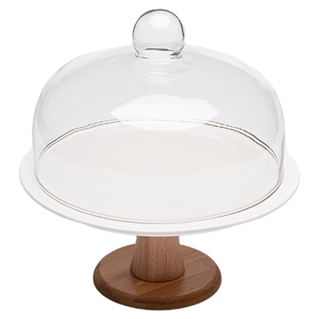 Glass Cover Serving Tray Cake Stand Plate for Birthday Party Muffin Appetizer Bread Fruit Decor