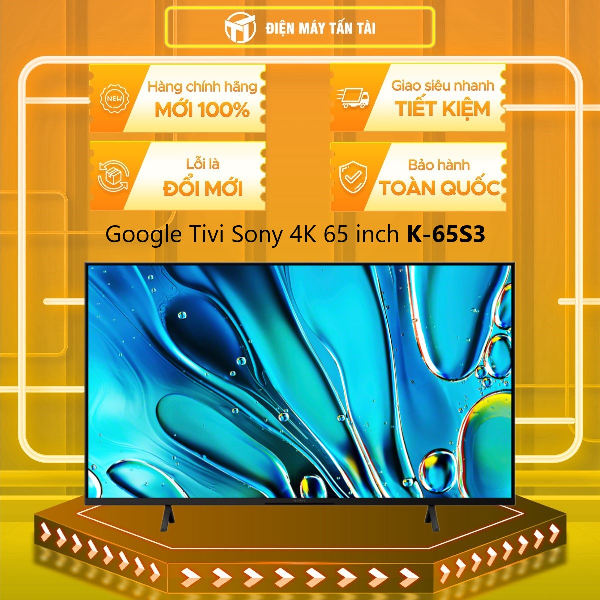 K-65S30 - Google Tivi Sony 4K 65 inch K-65S30 - Hàng Chính Hãng - Chỉ Giao Hồ Chí Minh