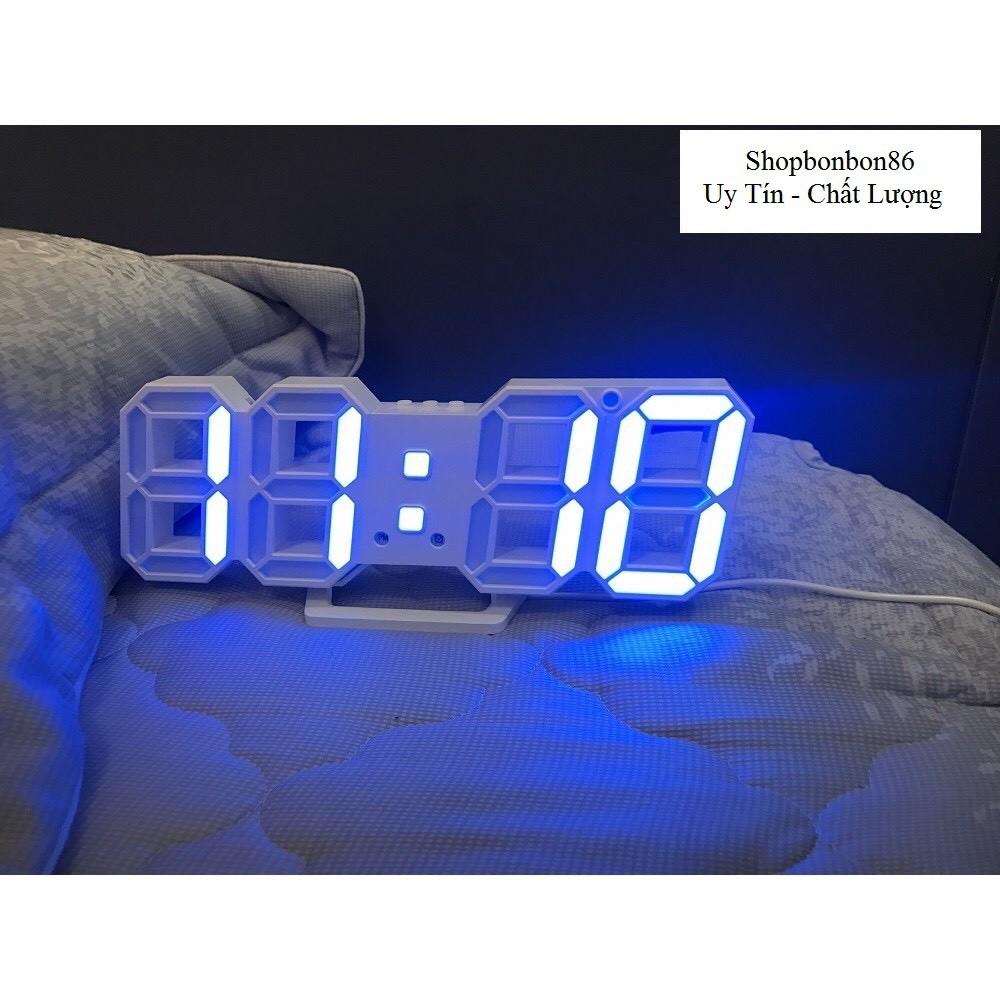 Đồng hồ LED 3D treo tường, để bàn thông minh TN828 Smart Clock