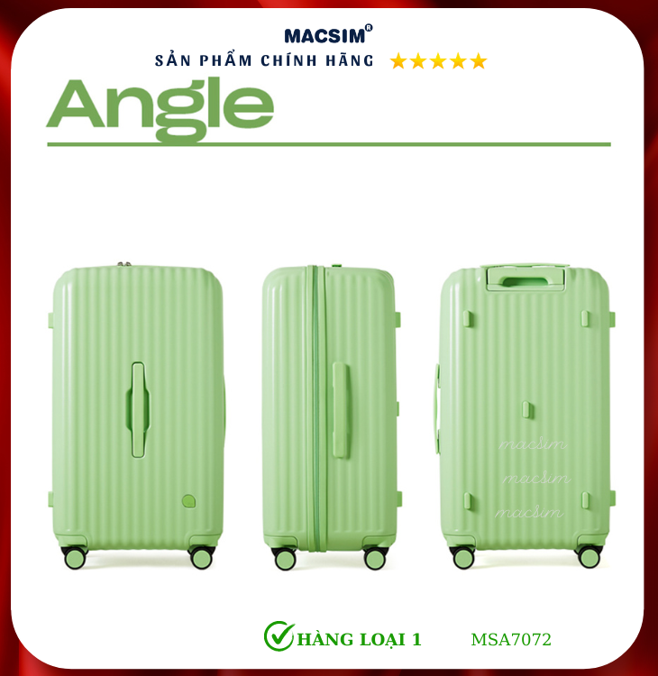 Vali cao cấp Macsim Aji MSA7072 màu xanh- Hàng loại 1