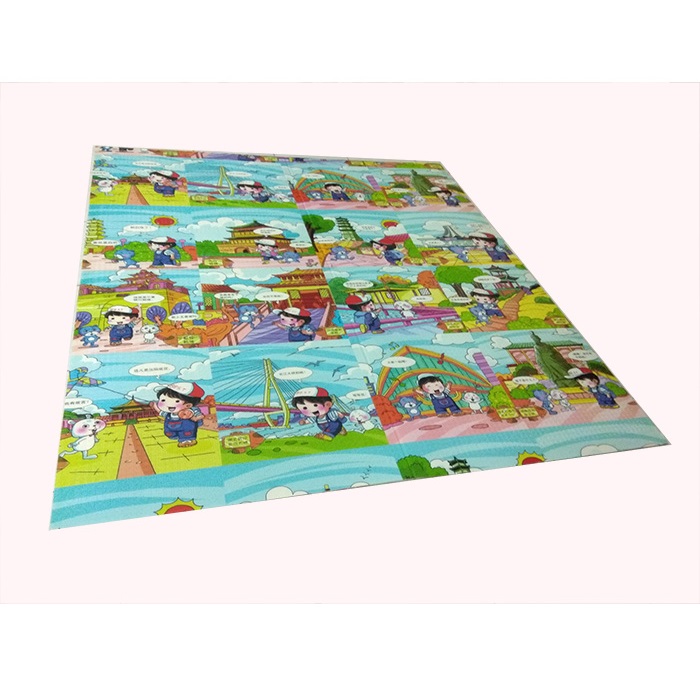 Thảm tranh xốp XPE 2 mặt cao cấp cho Bé - với 2 rãnh, 1 gân dễ dàng gấp gọn- KT thảm 1,8m X 2, dày 1cm