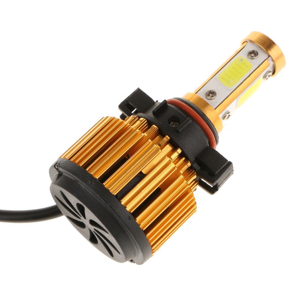 High Quality 2Pcs Car LED COB Headlight Fog Work Light Lamp DRL Gold