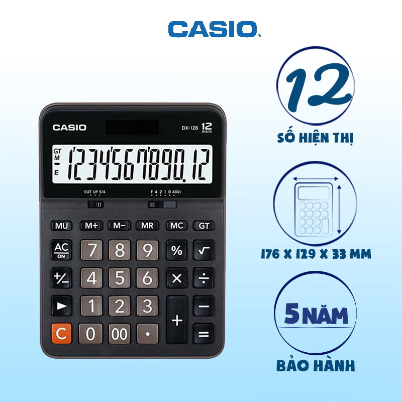 Máy Tính Casio DX-12B-BK