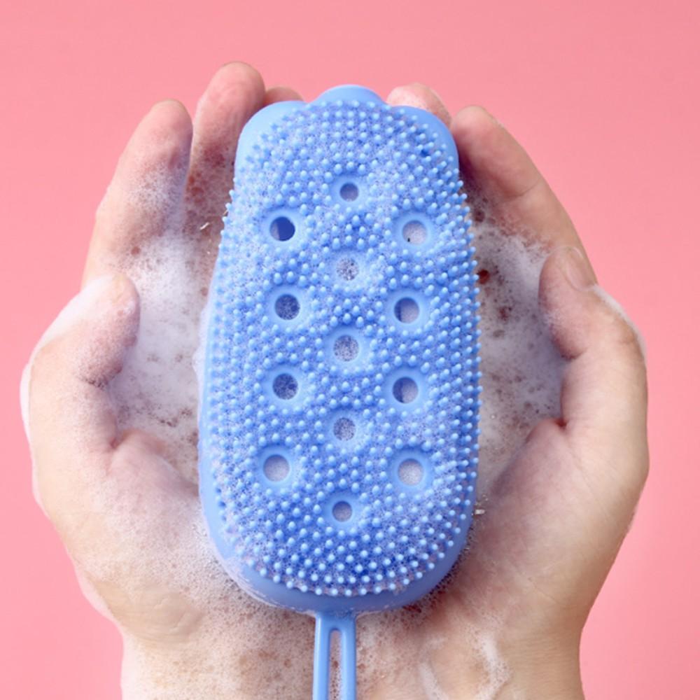 Bông tắm silicon tạo bọt nhanh làm sạch sâu, bông tắm 2 mặt tẩy tế bào chết và massage cơ thể hiệu quả