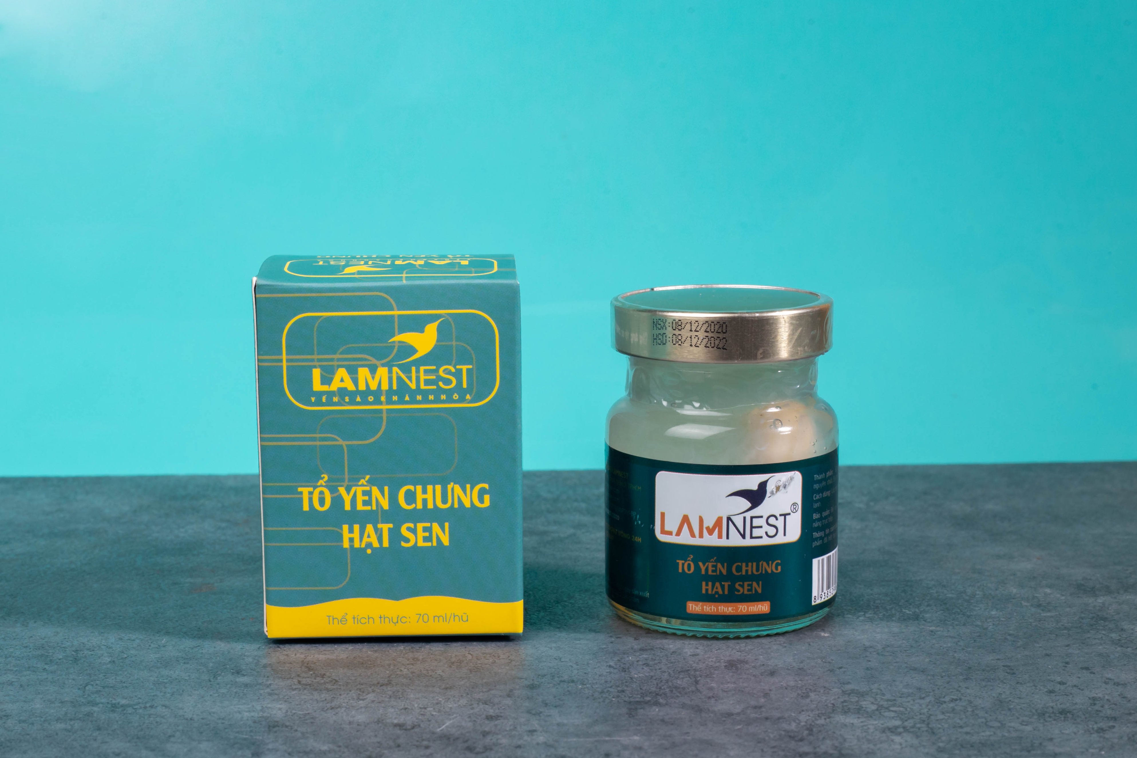 combo 3 hủ yến chưng HẠT SEN 28% yến bổ dưỡng - Lamnest