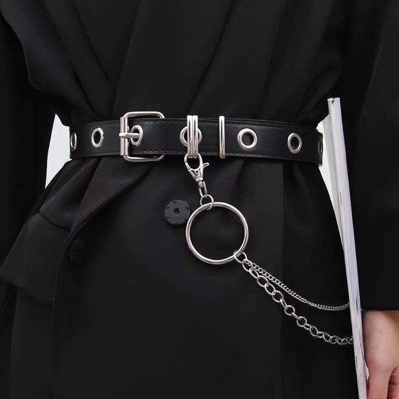 Dây Xích Treo Quần CHAIN XÍCH Phối Thắt Lưng Dây Nịt Nam Nữ Cá Tính Chiếc Lá Chữ Thập Xích 3 - Thắt Lưng Xích Maxshopdoc