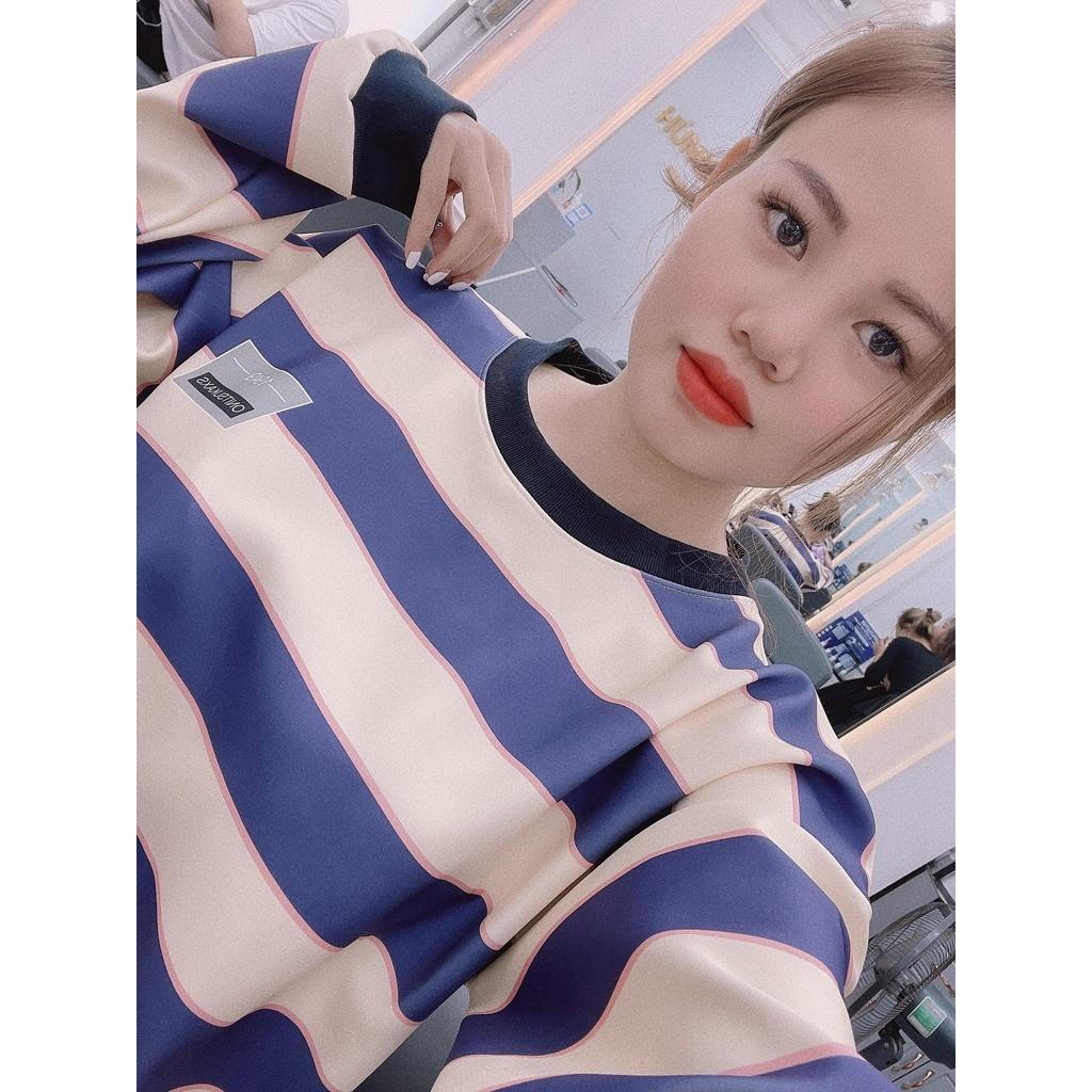 Áo Sweater Kẻ ngang phong cách Ulzzang Hàn Quốc tay dài CoolZ CZ701