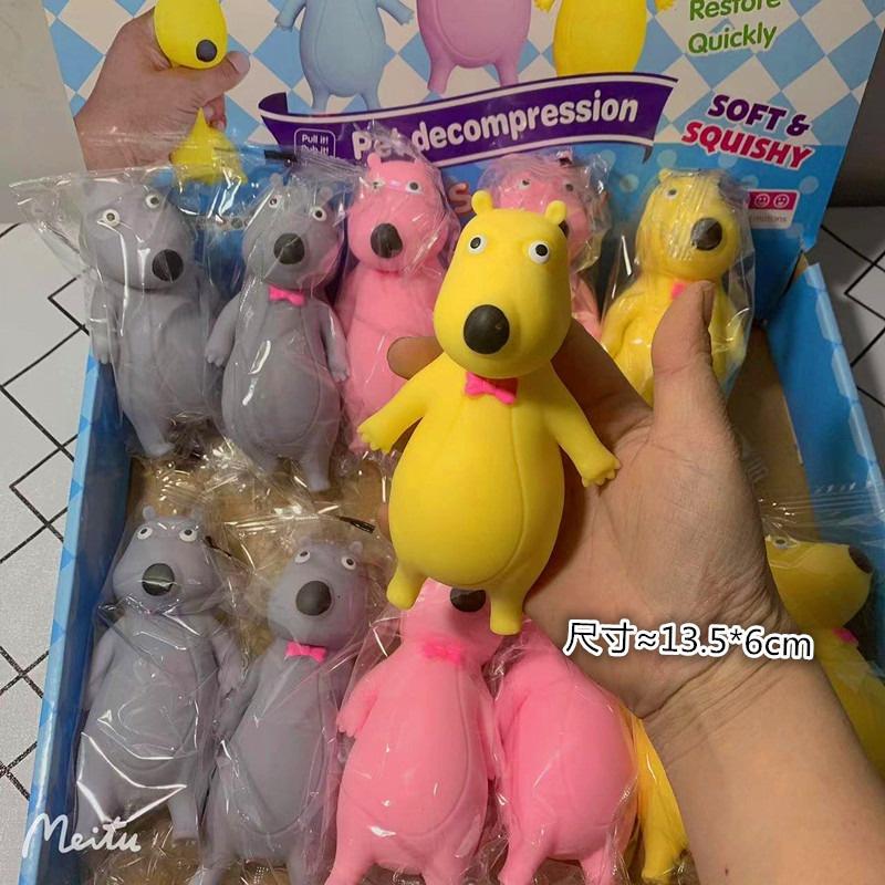 Squishy Mochi hình GẤU NGU NGỐC mềm mịn dễ thương chân thực giảm stress co dãn đàn hồi ngộ nghĩnh bóp giải trí